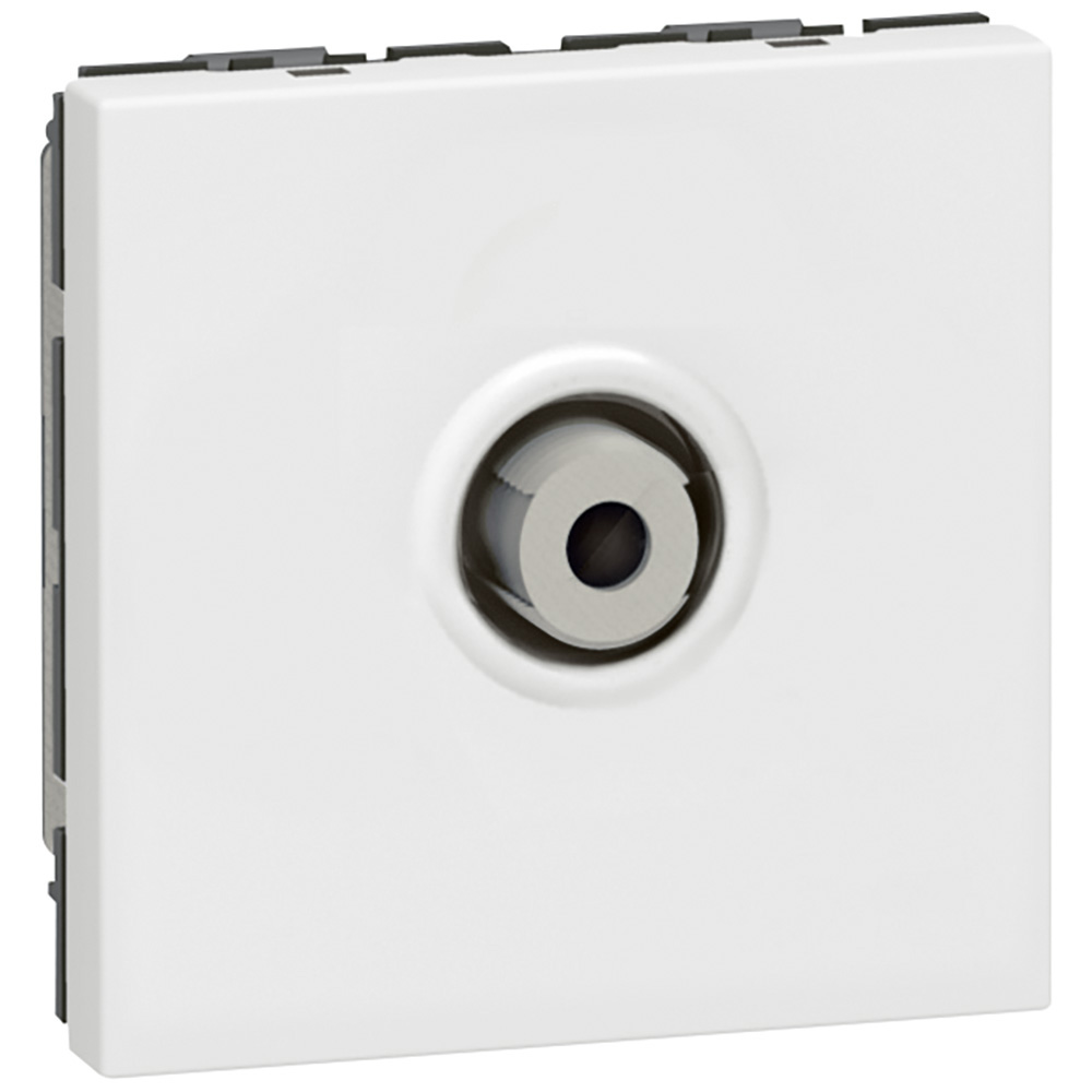 Розетка TV тип F-конектор 1dB 2 мод. цвят бял Mosaic Legrand