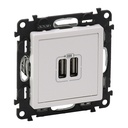 Розетка 2хUSB за зареждане тип A 2.4A 12W цвят Бял Valena Life Legrand
