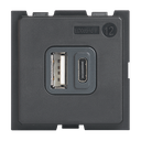 Розетка 2xUSB за зареждане тип A+C 3A 15W 2 мод. Living Now Bticino