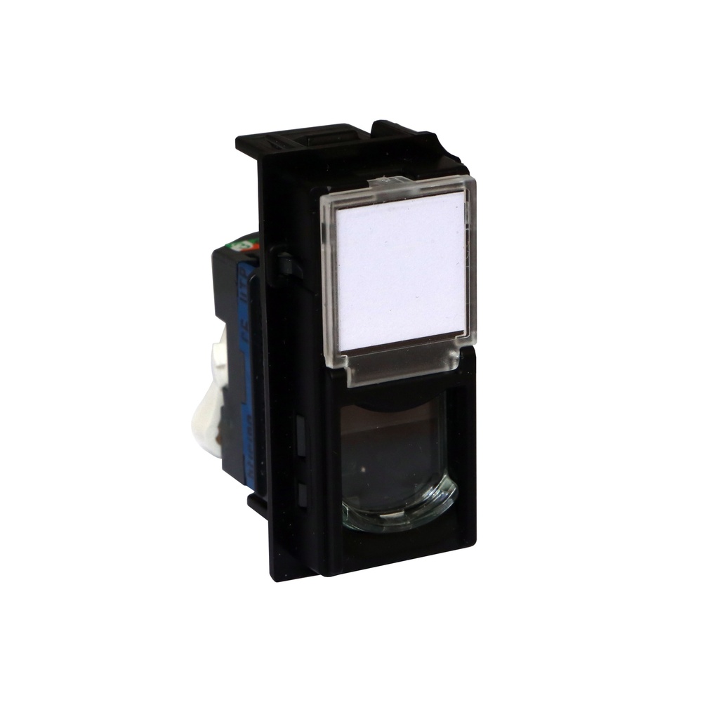 Розетка RJ45 cat.6 UTP конектор toolless IDC 1 мод. цвят Черен Living Now Bticino