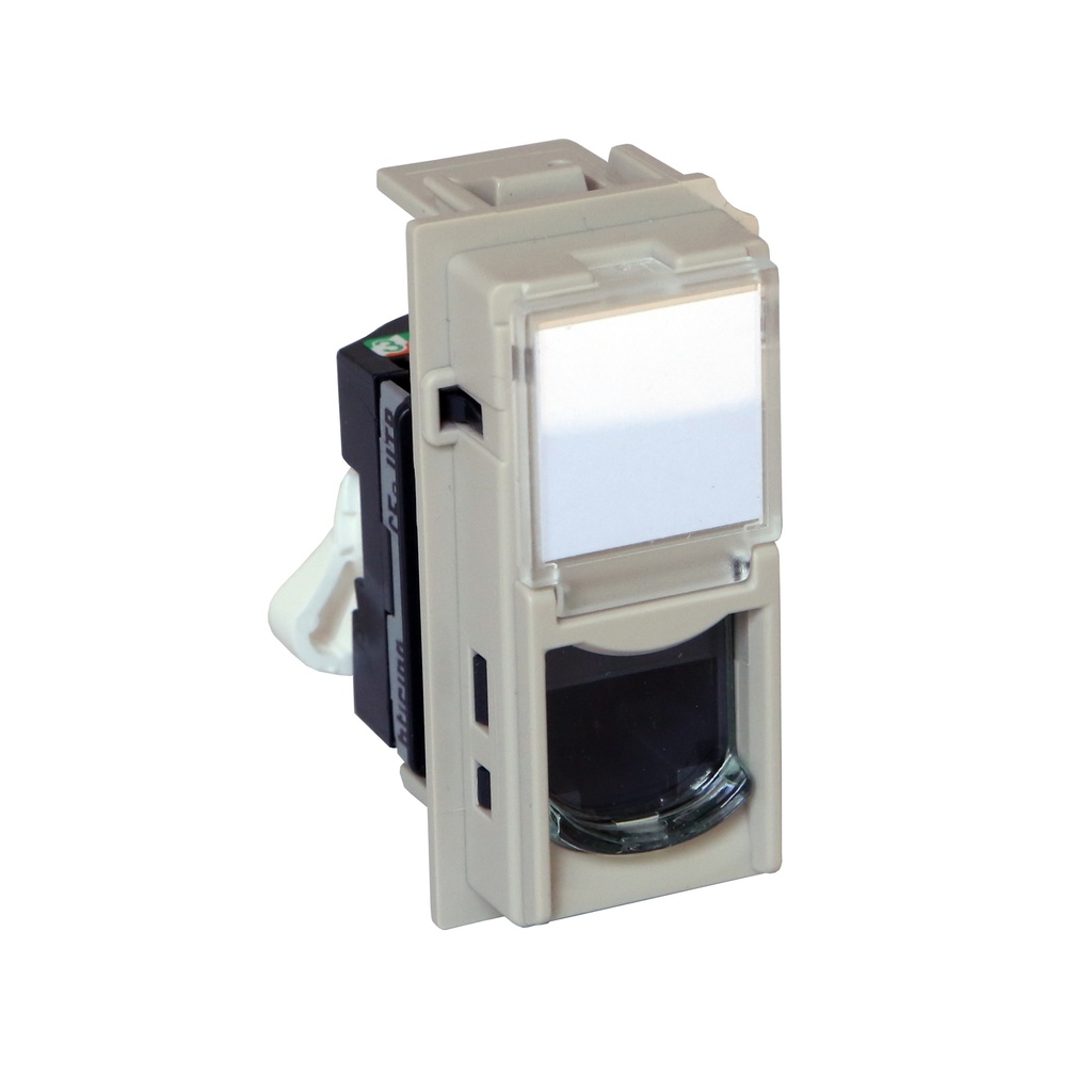 Розетка RJ45 cat.5e UTP конектор toolless IDC 1 мод. цвят Крем Living Now Bticino