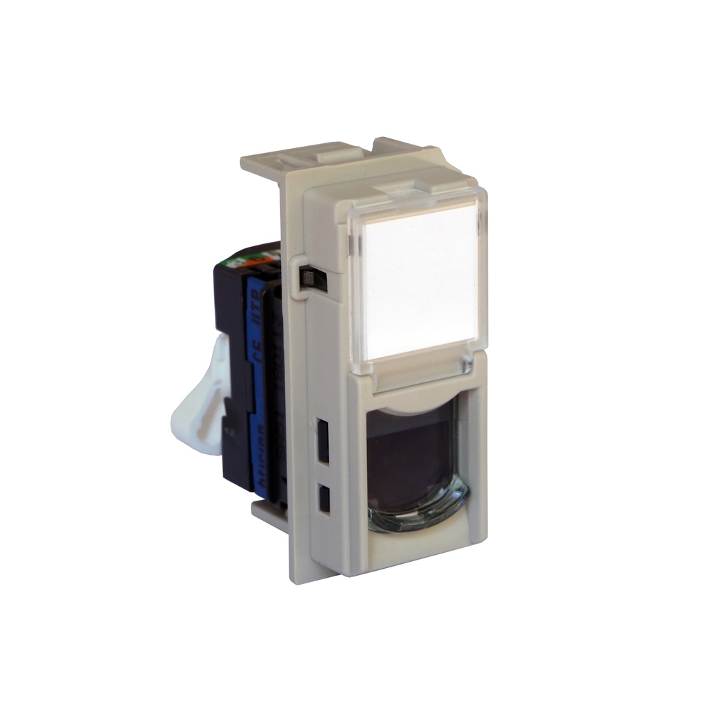 Розетка RJ45 cat.6 UTP конектор toolless IDC 1 мод. цвят Крем Living Now Bticino