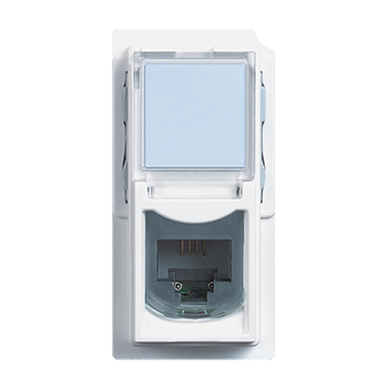 Розетка RJ45 cat.5e UTP конектор toolless IDC 1 мод. цвят Бял Living Now Bticino