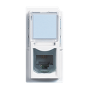 Розетка RJ45 cat.5e UTP конектор toolless IDC 1 мод. цвят Бял Living Now Bticino