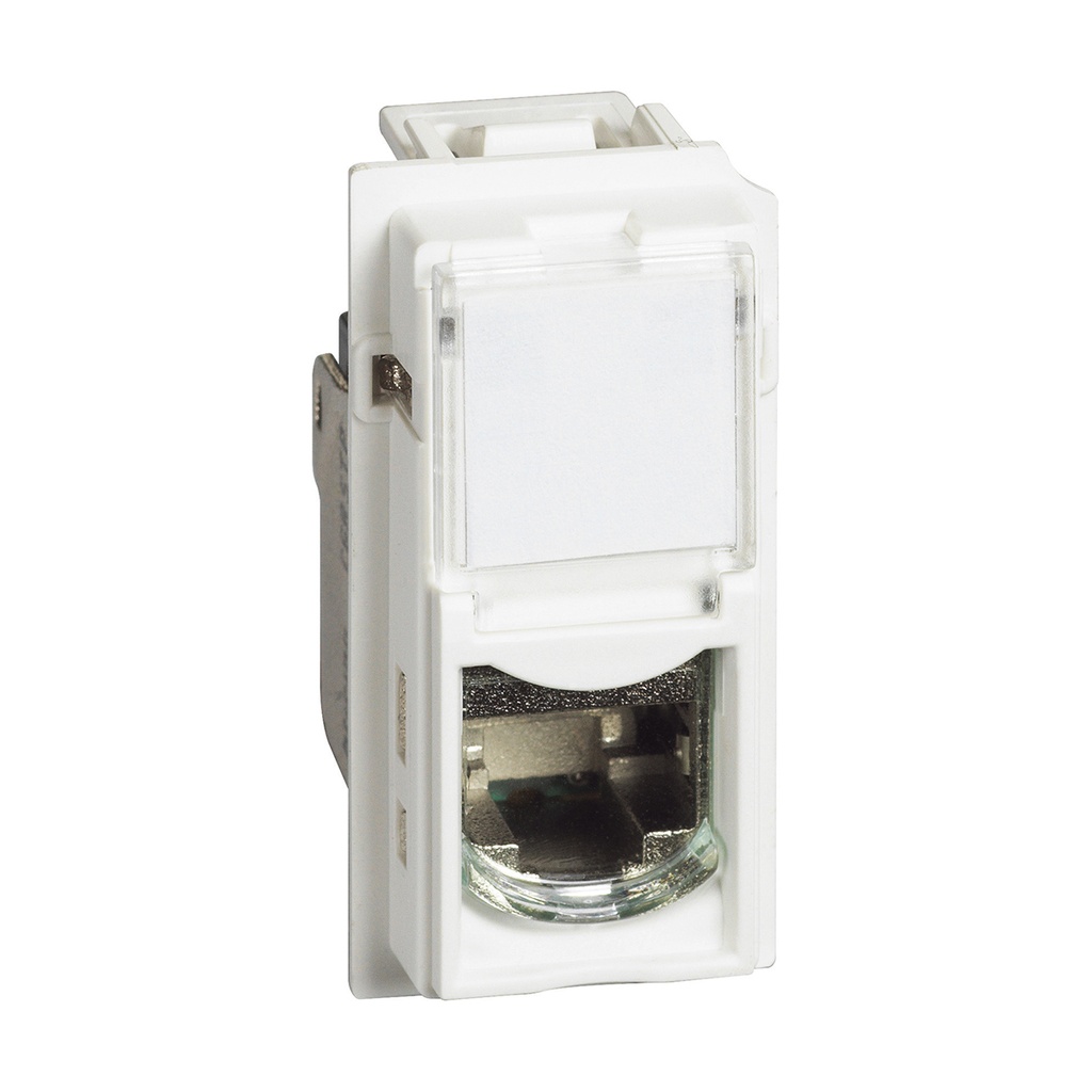 Розетка RJ45 cat.6 FTP конектор toolless IDC 1 мод. цвят Бял Living Now Bticino