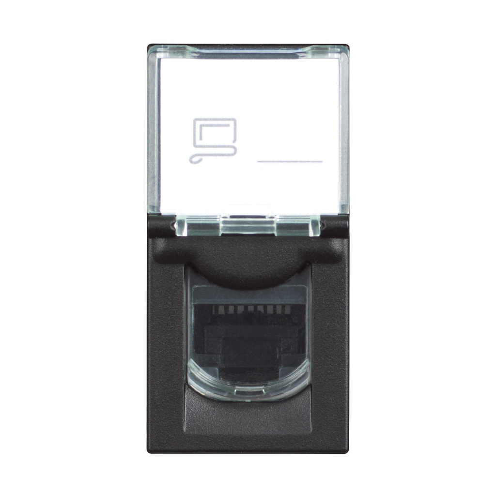 Розетка RJ45 cat.6 UTP 1 мод. цвят Черен /блистер/ Classia Bticino