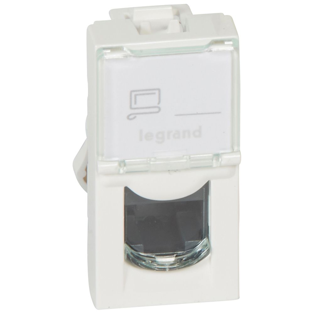 Розетка RJ45 cat.5e UTP 1 мод. цвят бял Mosaic Legrand