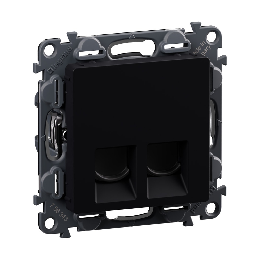 Розетка 2xRJ45 cat.6 UTP цвят черен Valena Life Legrand