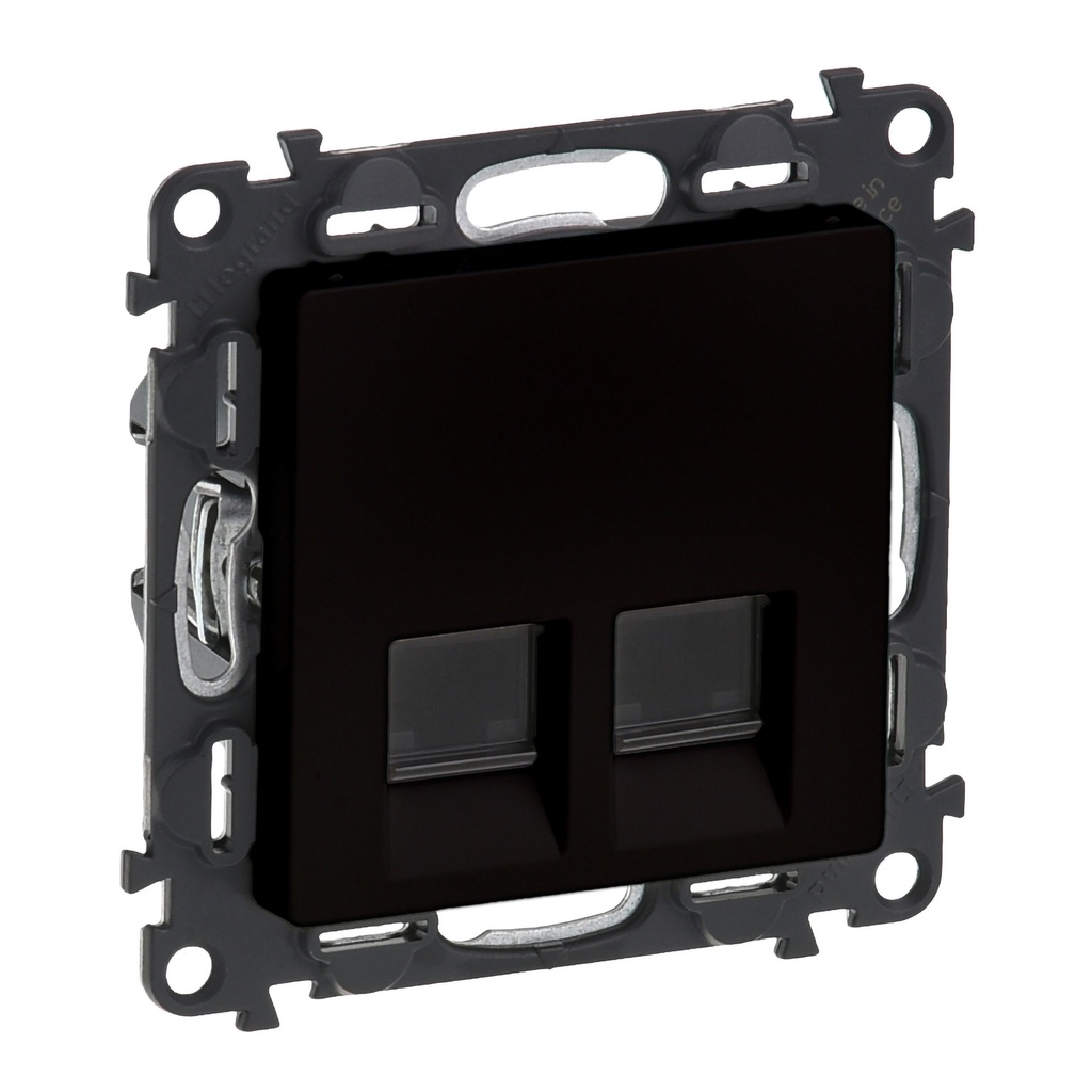 Розетка 2xRJ45 cat.5e UTP цвят черен Valena Life Legrand
