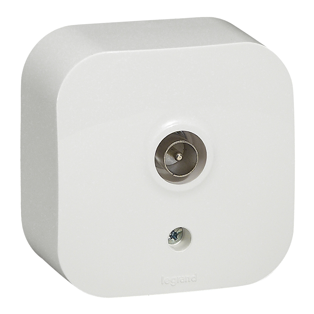 Pозетка TV тип коаксиал IP21 открит монтаж цвят Бял Forix Legrand