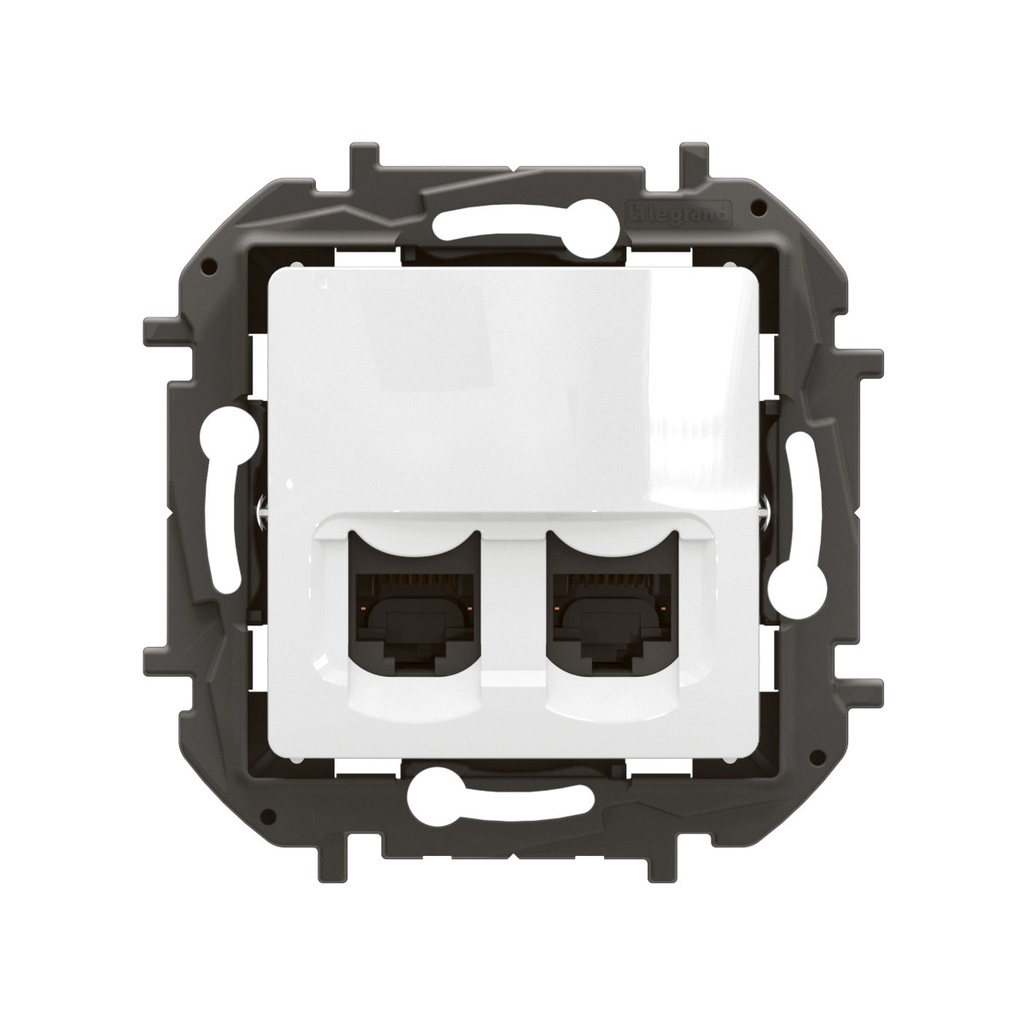Розетка 2xRJ45 cat.5e UTP цвят Бял Niloe New Legrand