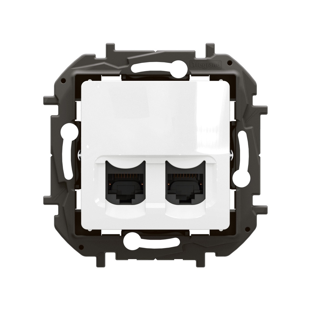 Розетка 2xRJ45 cat.6 UTP цвят Бял Niloe New Legrand