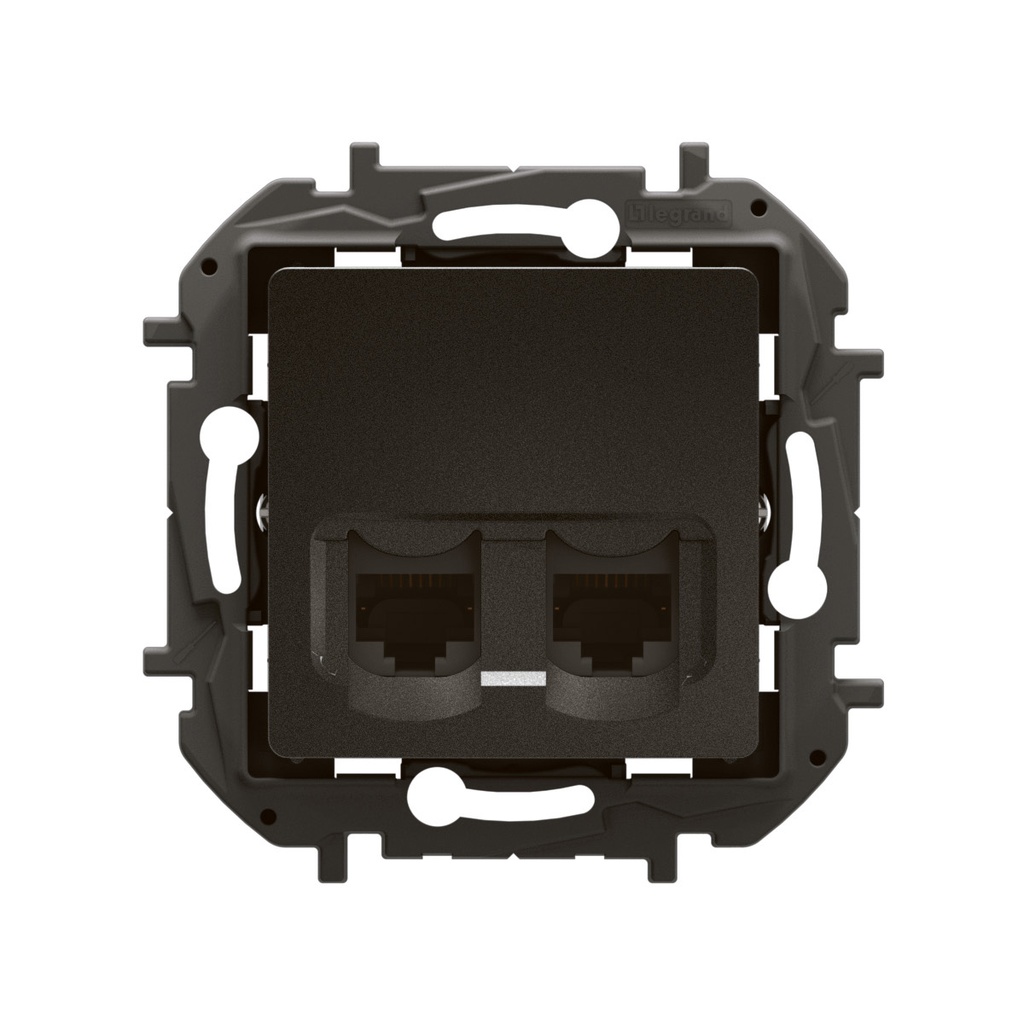 Розетка 2xRJ45 cat.6 UTP цвят Черен Niloe New Legrand