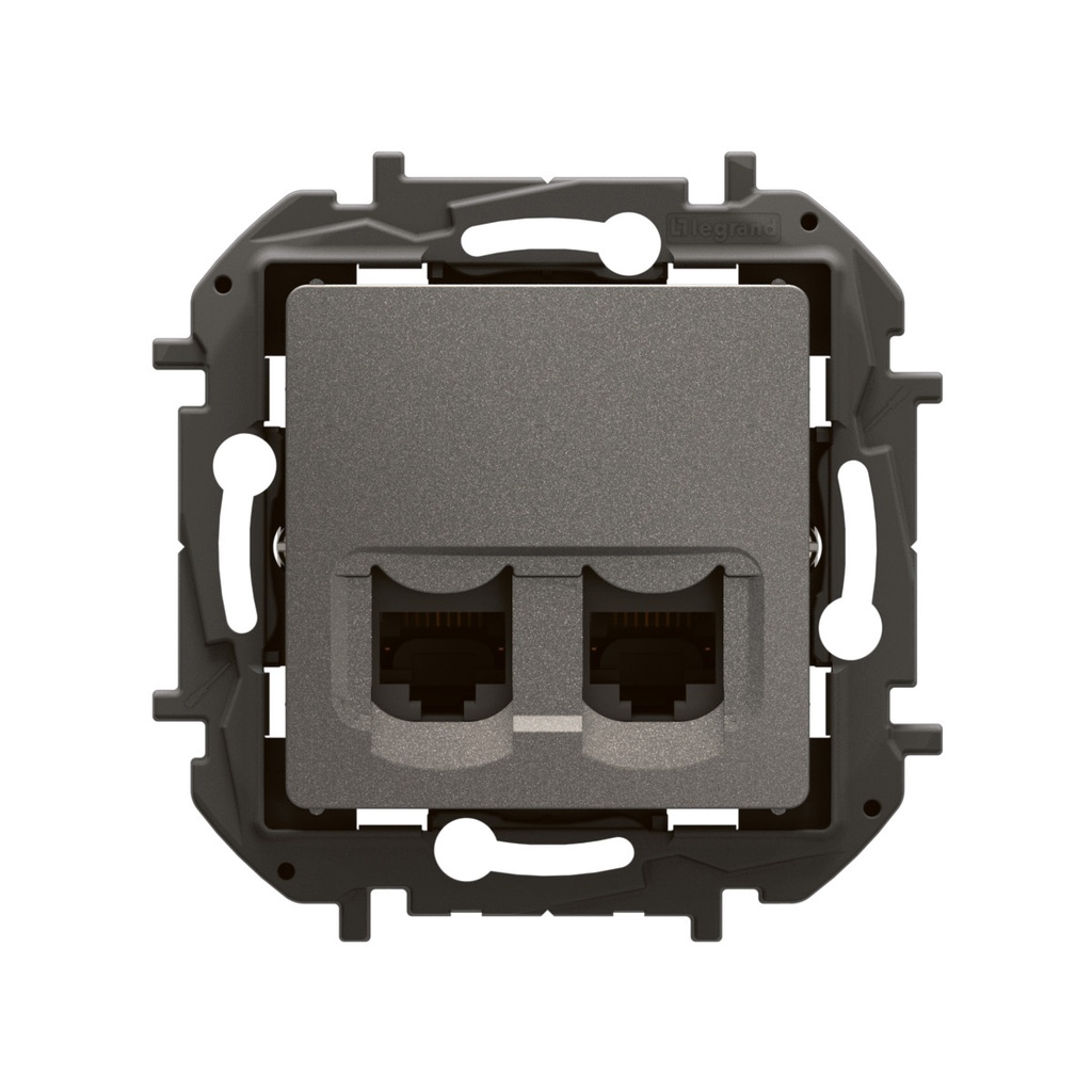 Розетка 2xRJ45 cat.6 UTP цвят Сив Niloe New Legrand