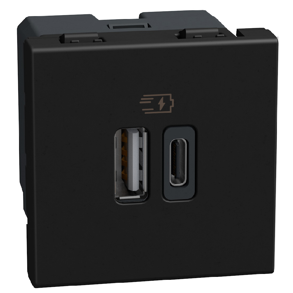 LTN USB ЗАРЯДНО TYPE A/C 2М ГРАФИТ