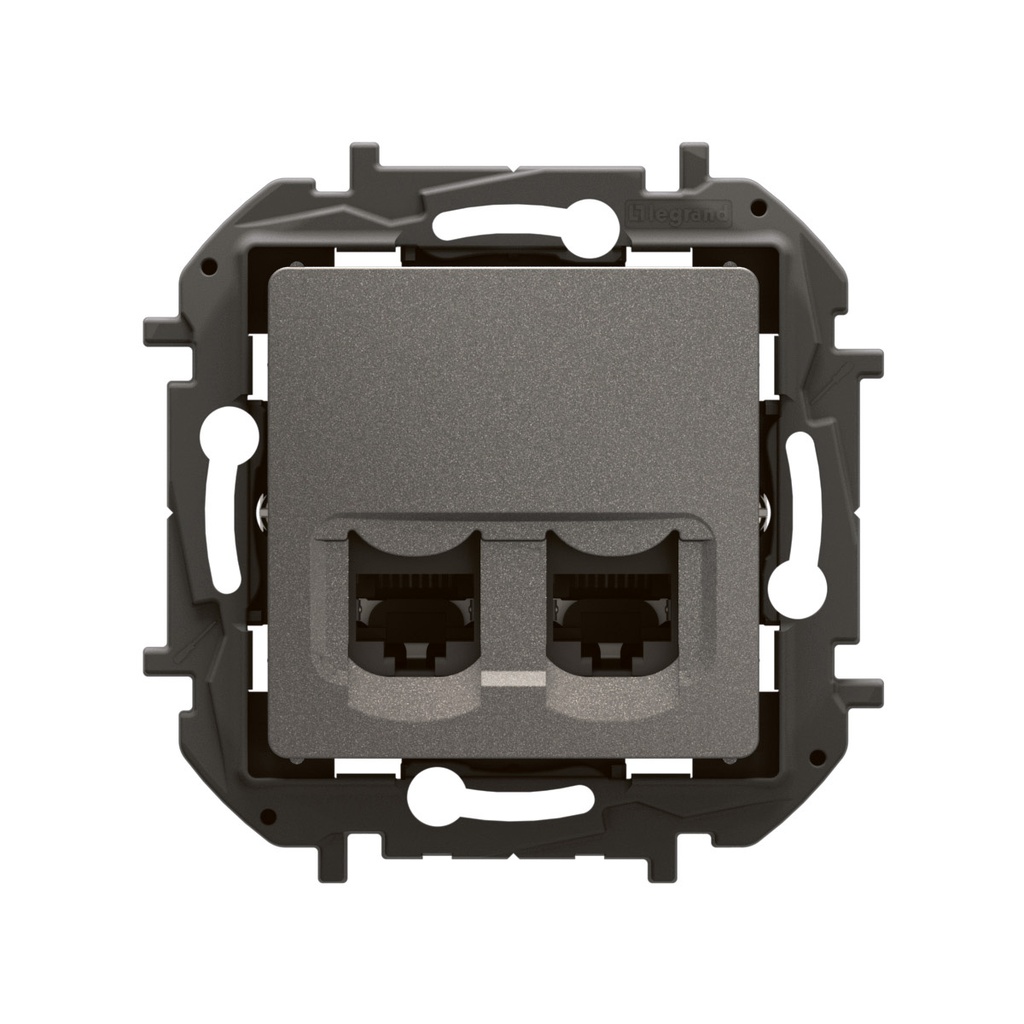 Розетка 2xRJ45 cat.6 FTP цвят Сив Niloe New Legrand