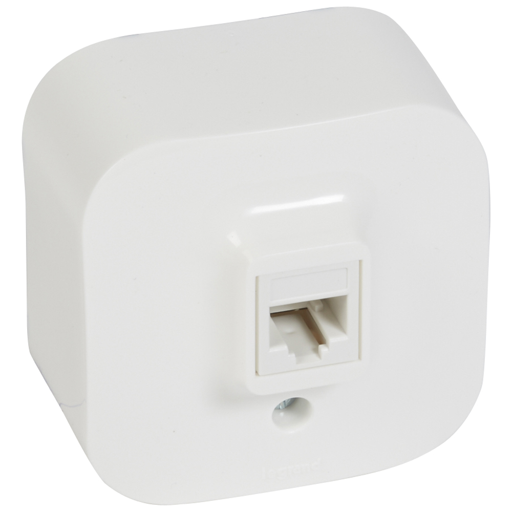 Розетка RJ11 IP21 открит монтаж цвят Бял Forix Legrand