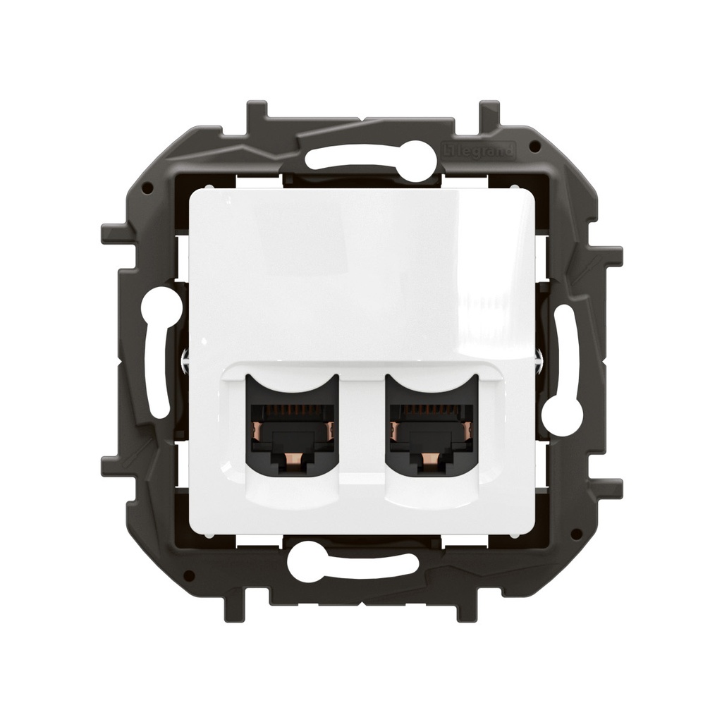 Розетка 2xRJ45 cat.6A STP цвят Бял Niloe New Legrand