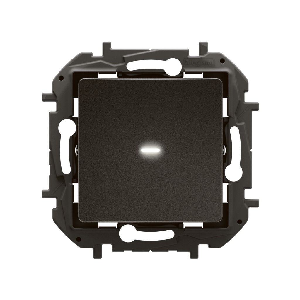Димер бутонен R=5-150W LED=1-150VA, изисква неутрала, цвят Черен Niloe New Legrand