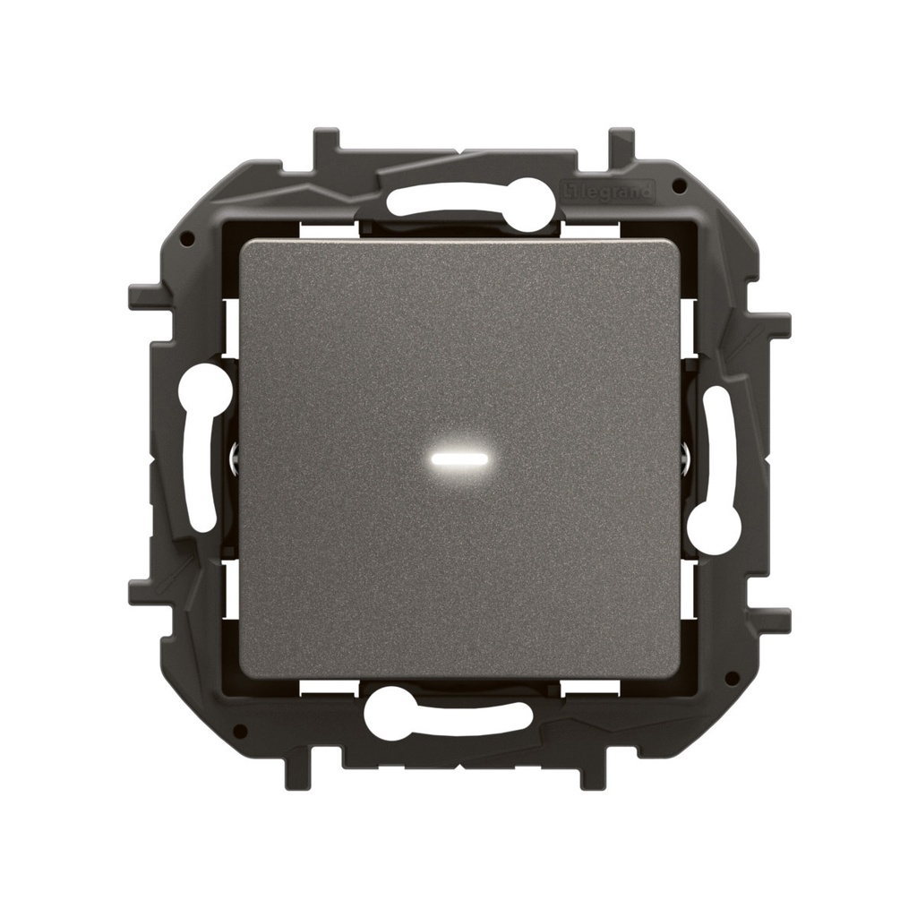 Димер бутонен R=5-150W LED=1-150VA, изисква неутрала, цвят Сив Niloe New Legrand