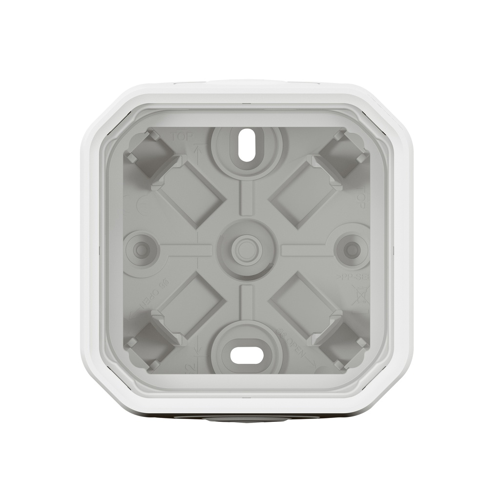 Кутия с 2х гумени мембрани за открит монтаж цвят Бял IP55 Plexo New Legrand