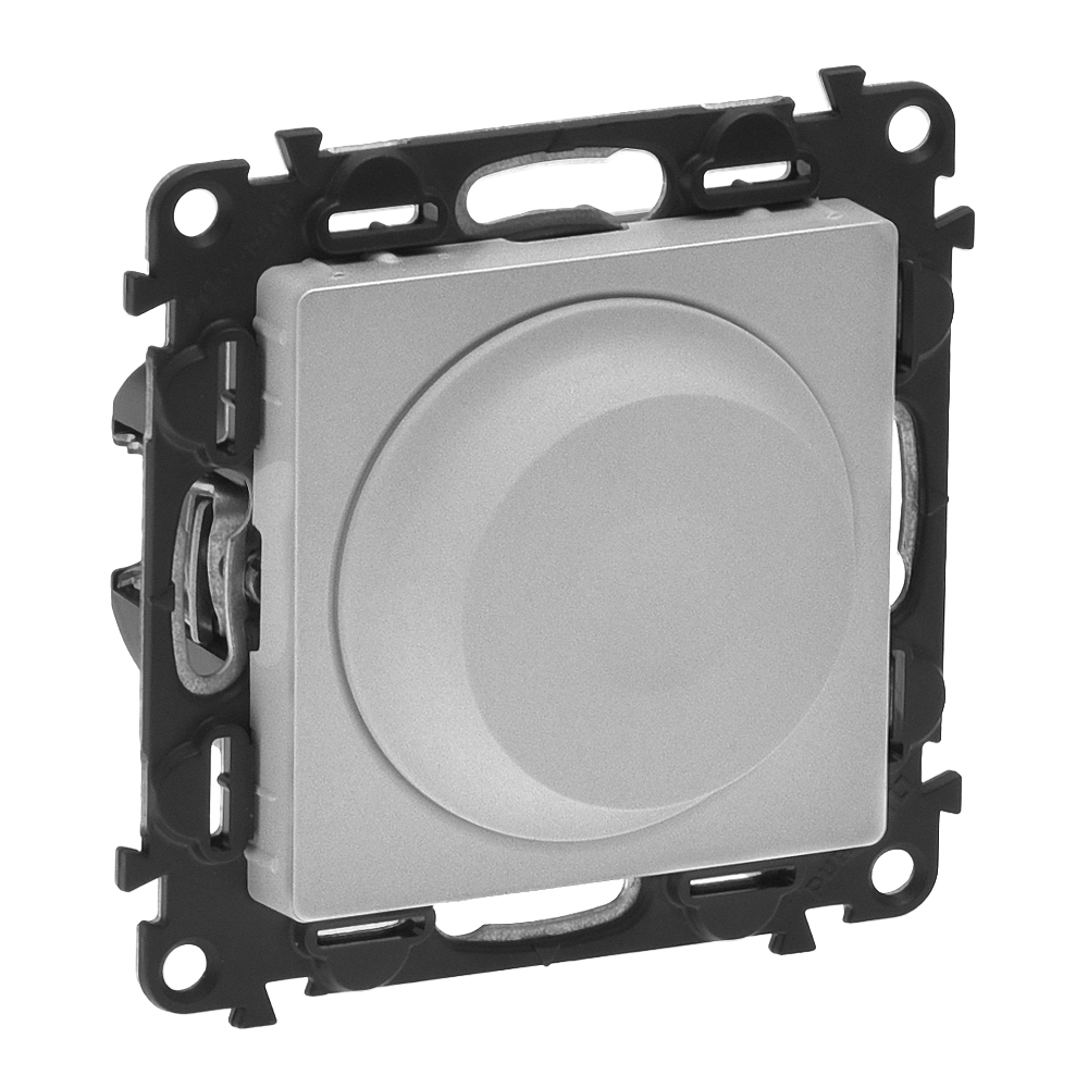 Димер ротативен R=5-300W L=5-300VA LED=5-75W цвят алуминий Valena Life Legrand
