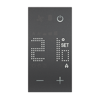 Термостат 230V 5A 1NO/1NC 2 мод. цвят Черен Living Now Bticino