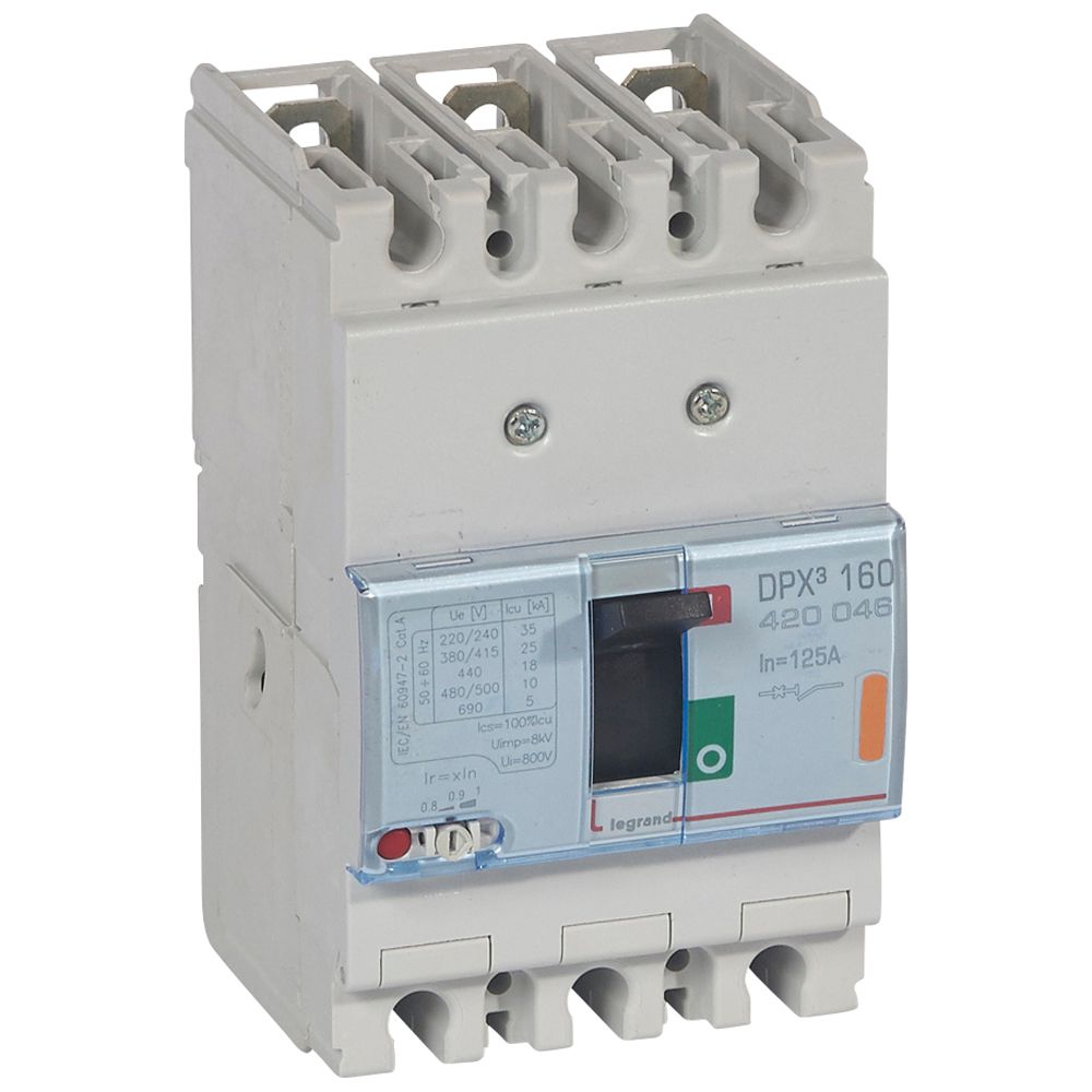 Автомат DPX3 160 TM 3P 125A 25кA регулируем (In x 0.8...1) Legrand