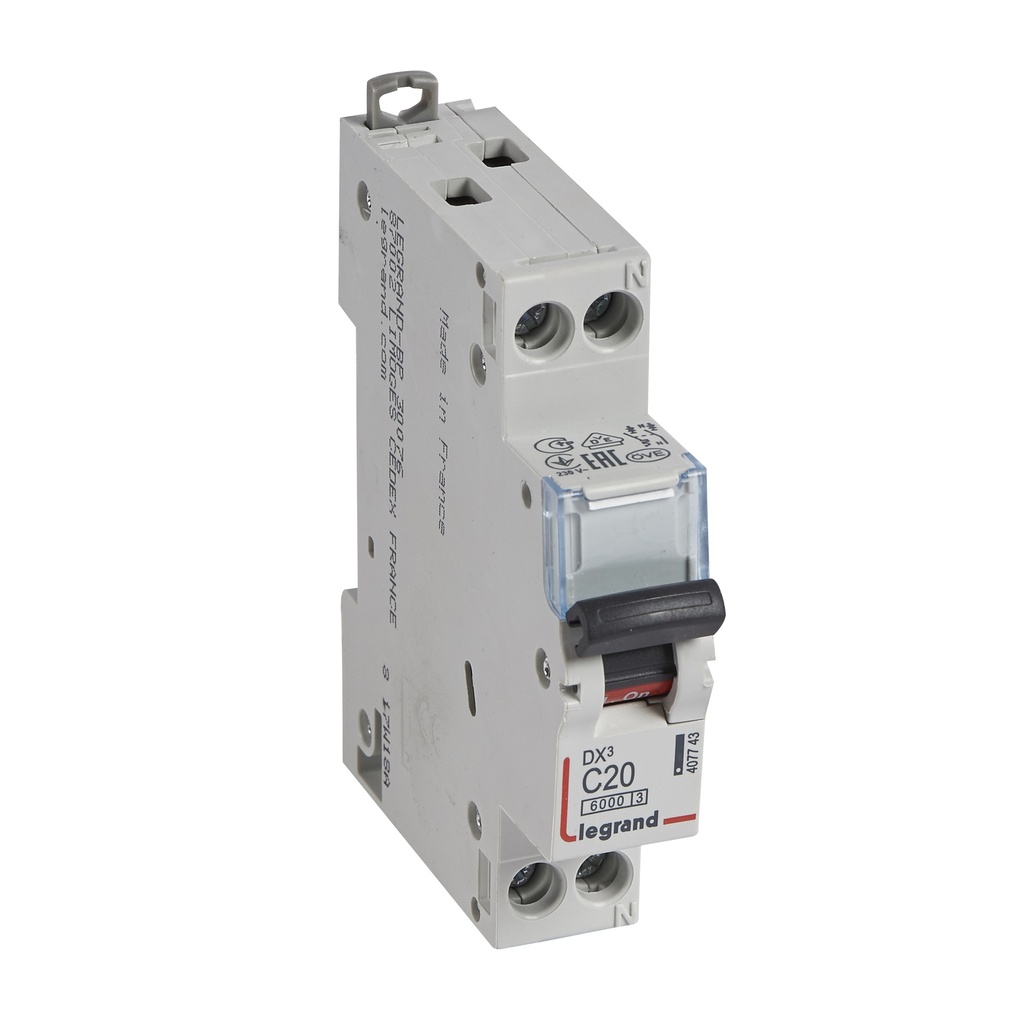 Автоматичен прекъсвач DX3 1P+N 20A крива С 6kA Legrand