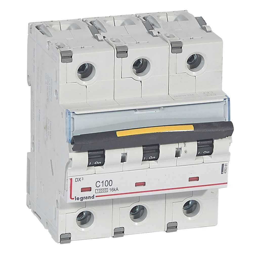 Автоматичен прекъсвач DX3 3P 100A крива С 10kA 4,5 мод. Legrand