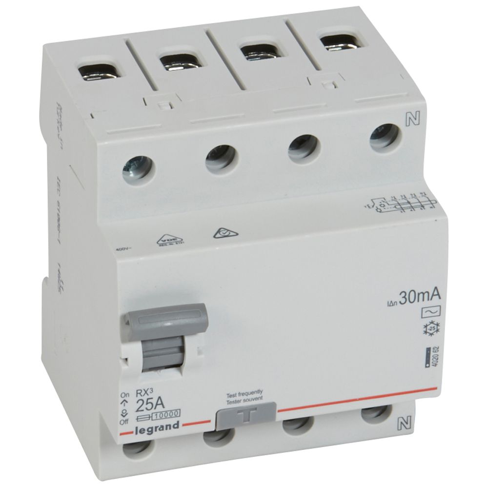 ДТЗ 4P 25А 30mА серия RX3 ID тип AC Legrand
