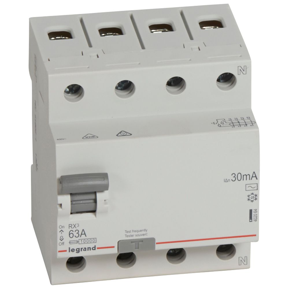 ДТЗ 4P 63A 30mА серия RX3 ID тип AC Legrand