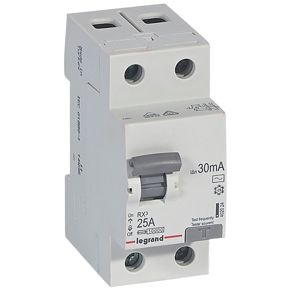 ДТЗ 2P 25А 30mА серия RX3 ID тип AC Legrand