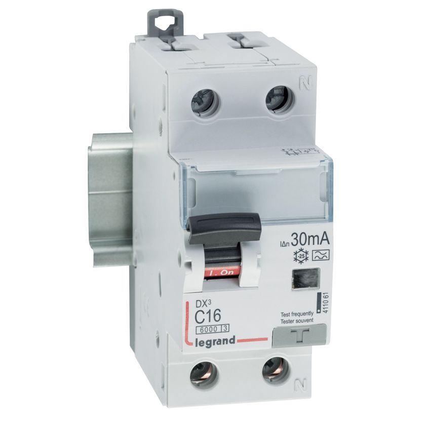 ДТЗ комбинирана DX3 1P+N 16A крива C 30mA тип A 10kA 2 мод. Legrand