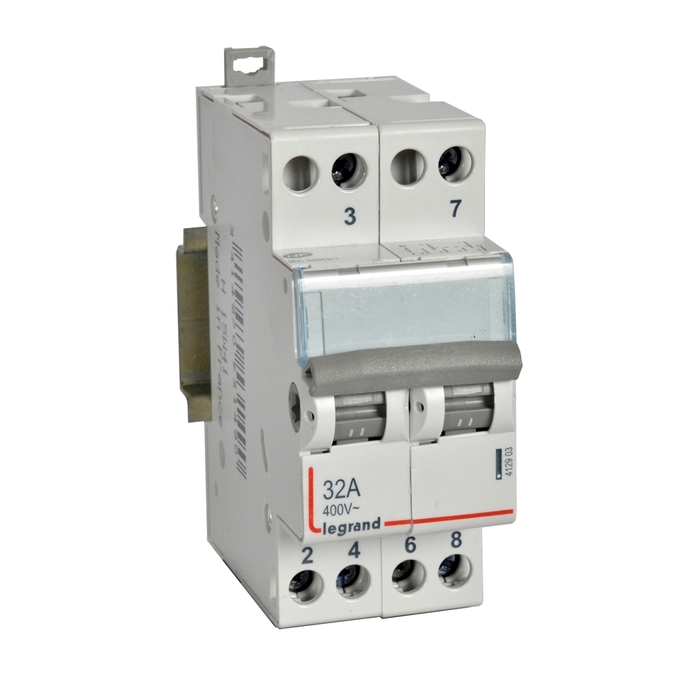 Ум шалтер I-0-II DIN монтаж CX3 32А 2P 230V 2 мод. Legrand