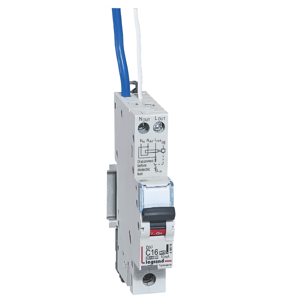 ДТЗ комбинирана DX3 1P 16A крива C 10mA тип A 10kA 1 мод. Legrand