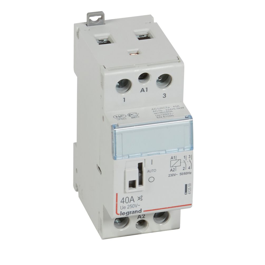 Модулен контактор с ръкохватка CX3, 40A 2NO 220V 2 модула БЕЗШУМЕН Legrand
