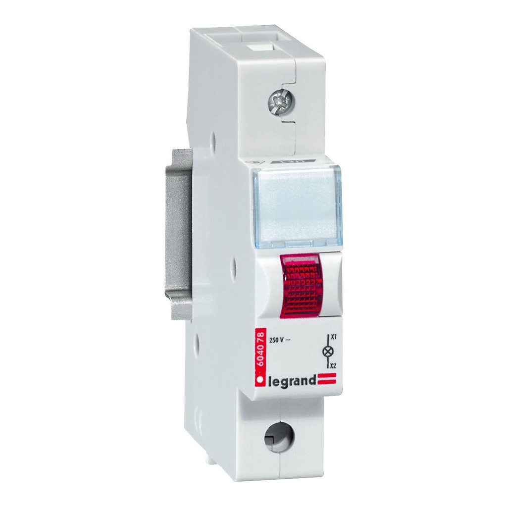 DIN Индикатор червен за една фаза 220V модул Legrand