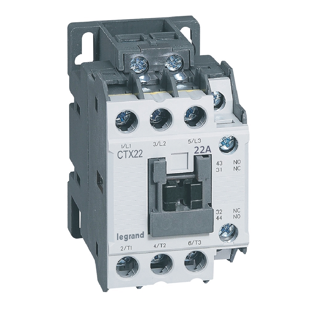 Контактор CTX3-22 3P 11kW (22A AC-3) 1NO-1NC 230V 50/60Hz Legrand