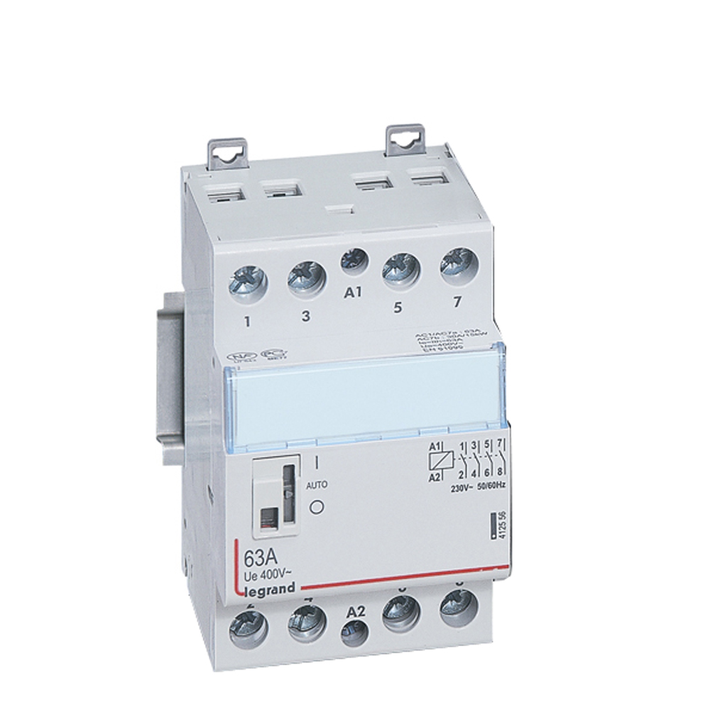 Модулен контактор с ръкохватка CX3, 63A 4NO 220V 3 модула Legrand