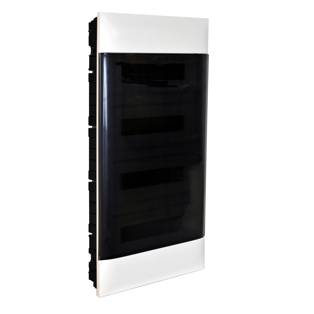 Табло за СКРИТ монтаж 4х18 мод. Practibox S с прозрачна врата и Н и РЕ клеми Legrand