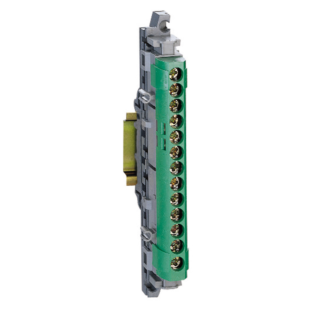 Клема изолирана ЗЕЛЕНА 1х25mm2 + 12х16mm2 90A Legrand