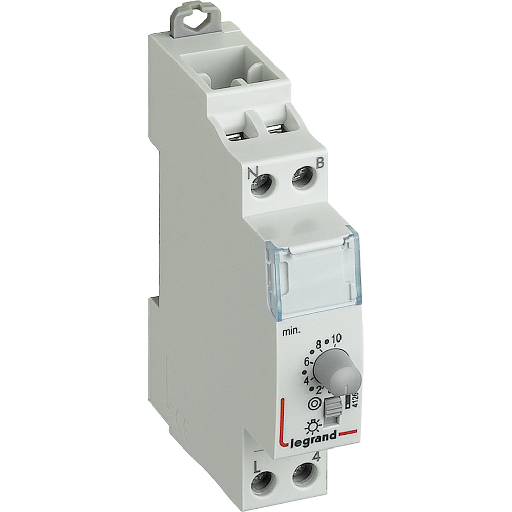 Стълбищен автомат, 1x 0.5s-10m, 1c/o 16A, 230Vac 1 модул Legrand