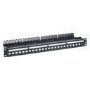 LG-632850, 19"пач пан.празен 24xRJ45, 1U, черен