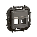 Адаптор за 2xRJ45 Keystone, сив, NIL