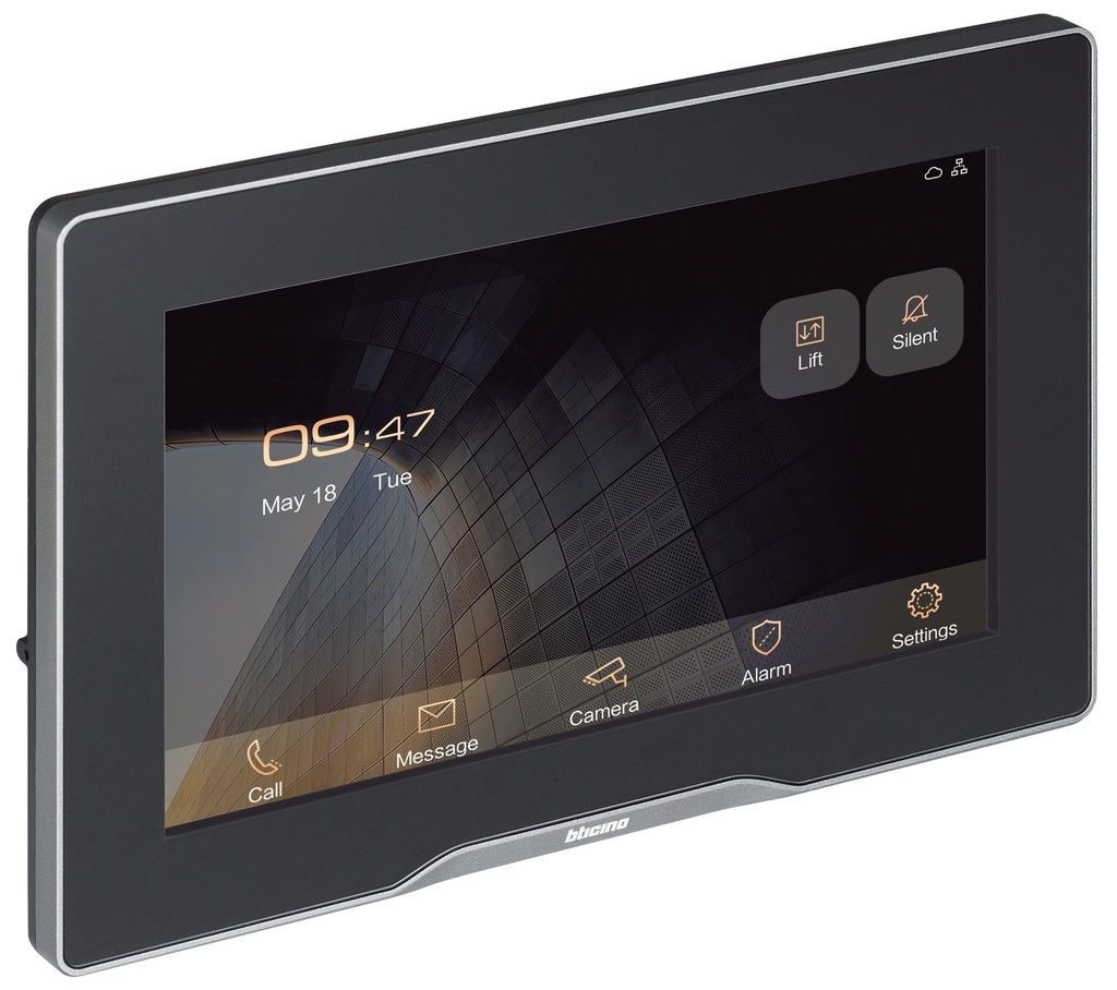 IP видео вътрешно тяло с Touch screen 7", черен цвят