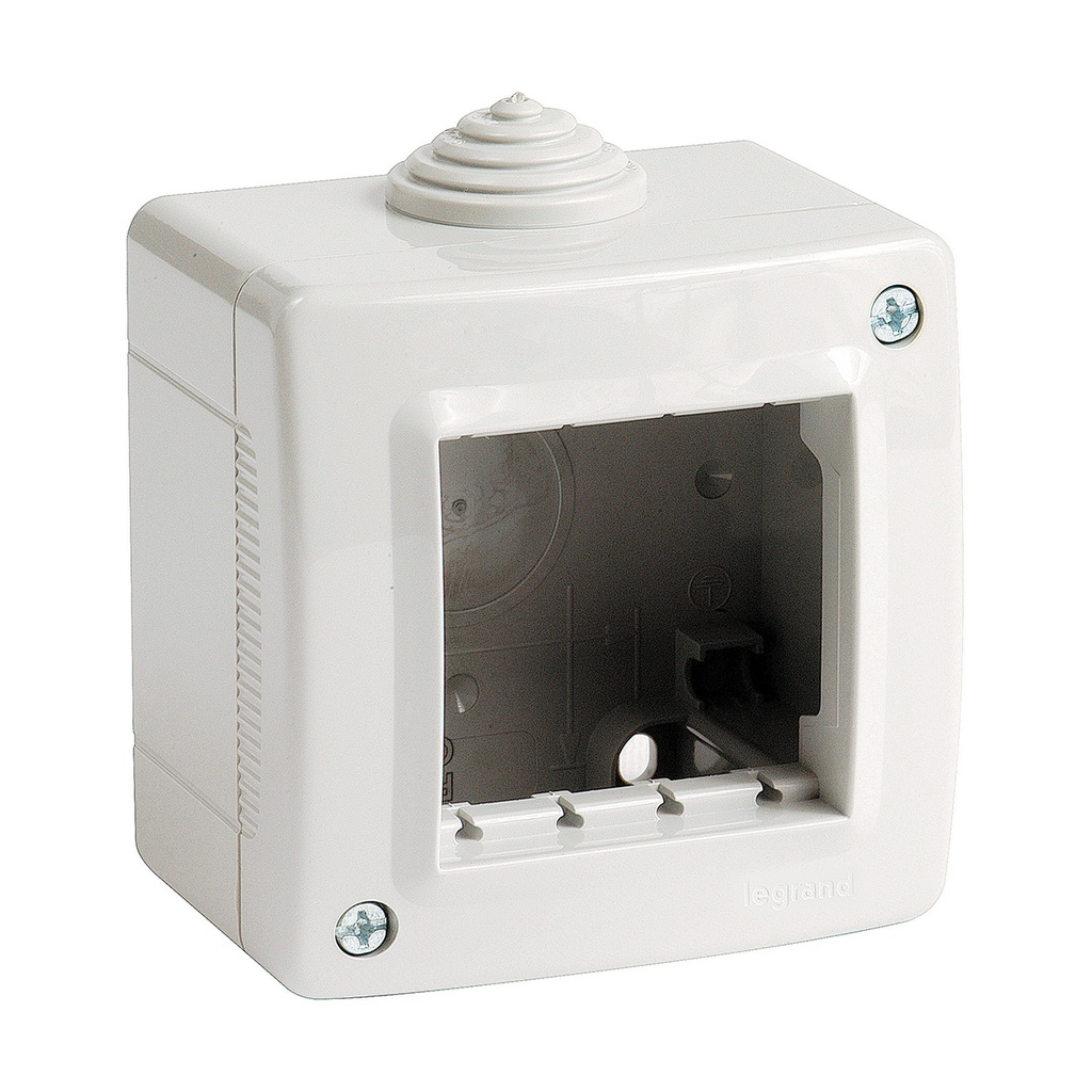 Конзола за открит монтаж без капак IP40 2 модула цвят Светлосив Classia Bticino