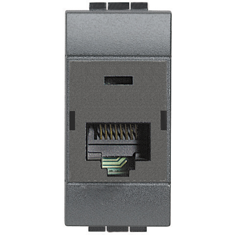 Розетка RJ45 cat.5e UTP 1 модул цвят Антрацит LL Bticino