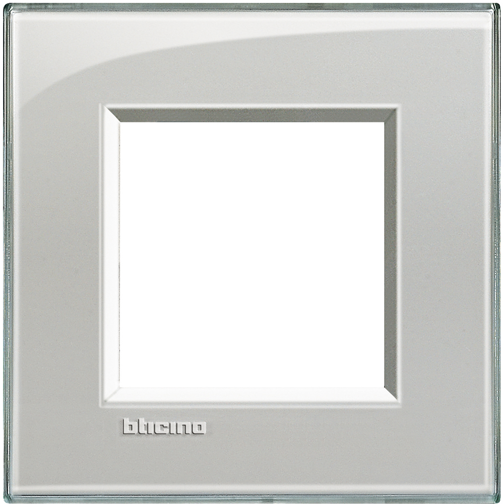 Рамка 2 модула правоъгълна Cold grey LL Bticino