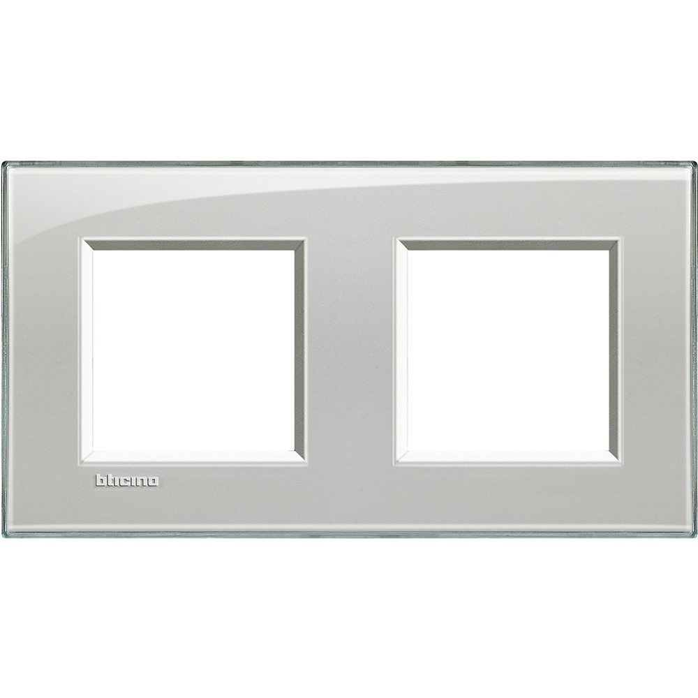 Рамка 2х2 модула правоъгълна Cold grey LL Bticino